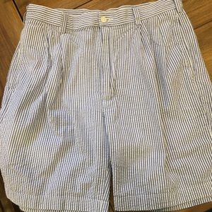 Jos. A Banks shorts, blue seersucker, 34 waist
